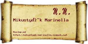 Mikustyák Marinella névjegykártya